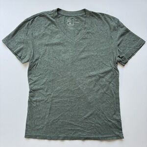 BDG V Neck Triblend Slub Tee Shirt Unisex XS Heather Green Soft Urban Outfitters